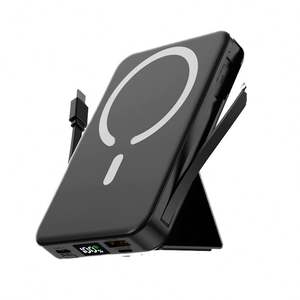 Batterie externe pliable PD 22,5W Mag 10000 mAh avec câbles intégrés et écran LED - Product Image 1