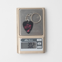 Factory Direct Sale Custom ABS Musical Instrument Accessories Guitar Pick Keychain