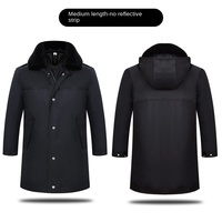 Veste longue décontractée imperméable à capuche zippée coupe-vent pour homme, vêtement de travail extrêmement chaud, confort ultime en conditions difficiles