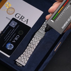 Joyería de Moda, Plata 925, Joyería Fina, Estilo Hip Hop, Correa de Reloj con Diamantes Moissanite - Product Image 3