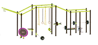 Venta al por mayor de plataformas multifuncionales Cross Gym Training Fit Multi Power Cage CF Rack Power Cage Cross fit Rig Rack