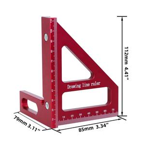 Règle triangulaire en alliage d'<span class=keywords><strong>aluminium</strong></span> de précision pour le travail du bois, outil de marquage et de <span class=keywords><strong>mesure</strong></span> d'angle droit |   Fournisseur direct d'usine - Product Image 2