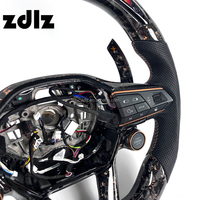 Volant en fibre de carbone forgé personnalisé avec palettes de changement de vitesse pour Volkswagen MK8 VW Golf GTI Tiguan 2014 2015 2016 2017