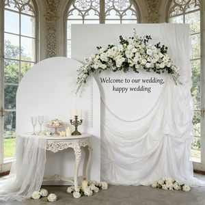Décor de mariage réaliste en soie artificielle avec roses blanches et hortensias pour fêtes, événements et rentrée scolaire - Product Image 1