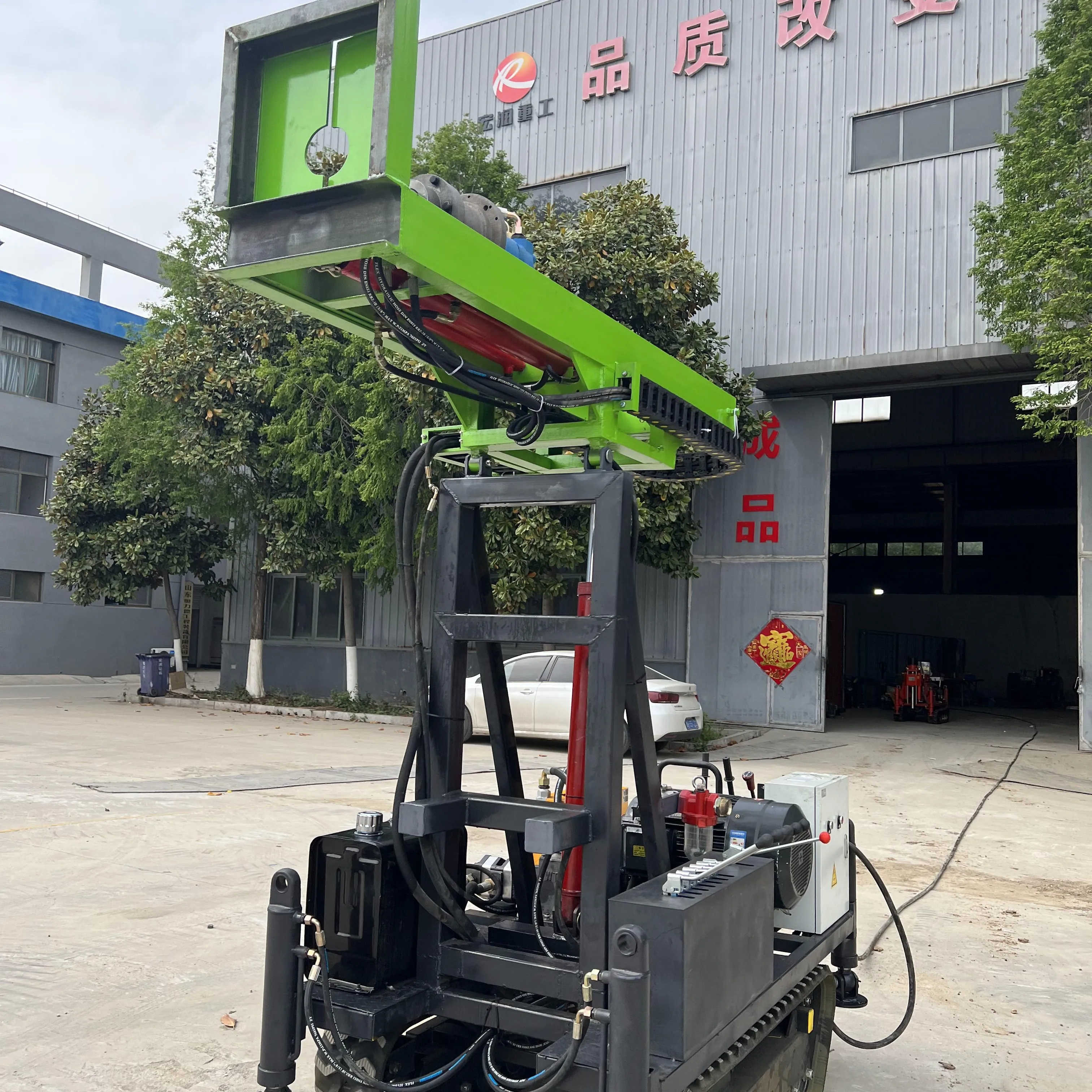 Chinese Brand 180 Rpm Hydraulic Photovoltaic Micropile Pile Driver Drill Machine For Rock