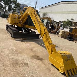 Mini pelle sur chenilles Komatsu PC60 d'occasion de haute qualité 6 tonnes avec moteur d'origine Kawasaki Enerpac vannes hydrauliques vente Shanghai - Product Image 6