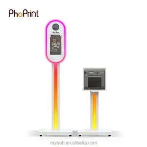 Phoprint Hot Sale Portable New Gif Open Air Shell Magic Led Frame Box Mirror Photo Booth