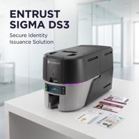 Impresora de Tarjetas de Identificación Entrust Sigma DS3 CR80, PVC de una o dos caras, Lista para la Nube, Habilitada para Móviles, Interfaz USB Segura