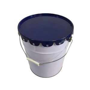 20 Litres Seaux vides en étain noir Seaux à peinture Barils avec couvercle et poignée - Product Image 4