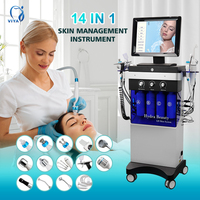 Prix d'usine, équipement de beauté à jet d'oxygène 14 en 1, équipement de beauté pour le visage, resserrement de la peau, blanchiment, nettoyage du visage, machine de spa beauté
