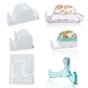 Epoxy resin model simple swing table false mountain body to assemble three-dimensional mobile phone stand silicone mold