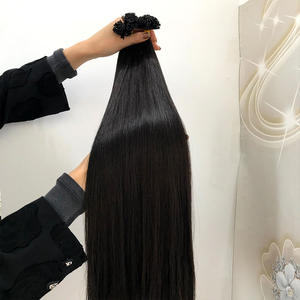 Precio al por Mayor, Extensiones <span class=keywords><strong>de</strong></span> Cabello Humano Virgen Chino, Liso, con Punta en V, Negro Intenso, <span class=keywords><strong>de</strong></span> 10 a 26 Pulgadas, Suave y Sedoso, para Uso Diario - Product Image 3
