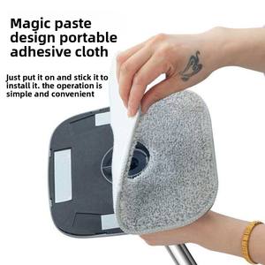 Mopa Doméstica <span class=keywords><strong>de</strong></span> Microfibra <span class=keywords><strong>de</strong></span> Acero, <span class=keywords><strong>de</strong></span> Una Sola Pasada, Manos Libres, Ecológica, Panel Grande, Doble Uso Húmedo/Seco, Separación <span class=keywords><strong>de</strong></span> Aguas Residuales, Rotación y Escurrido - Product Image 4