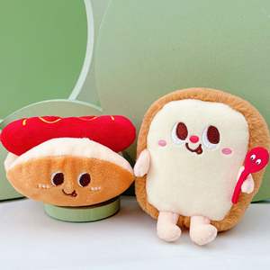 Venta al por mayor de felpa de comida rápida llavero bolsa colgante personalizado patatas fritas <span class=keywords><strong>hamburguesa</strong></span> perro caliente pan cosas juguetes <span class=keywords><strong>para</strong></span> la decoración - Product Image 5