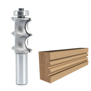 1/2 Shank 1/4 Radius Çift Kanallı Yuvarlak Saplı Tek Rulmanlı İki R Dışbükey Boncuklu Router Ucu Seti Kalıplama Ahşap İşleme Kesici - Product Image 1