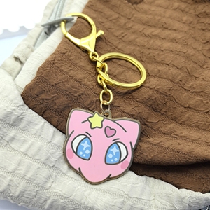 Bán buôn Miễn phí thiết kế dễ thương Kawaii cô gái cứng men kim loại logo Móc Chìa Khóa Keychain Đen Nickel mạ móc khóa - Product Image 4