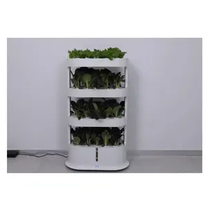 Indoor hydroponic planting tower with LED light 3/4 layer for home/restaurant/factory /farm use