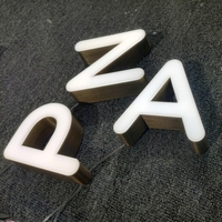 Enseigne personnalisée en lettres 3D en acier inoxydable et acrylique avec éclairage LED, enseigne rétroéclairée avant et arrière, adaptée aux bureaux et aux espaces intérieurs