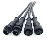 Câble étanche en PVC M12 2*0,5 mm² Connecteur d'alimentation LED mâle et femelle pour meubles intelligents Connecteur LED