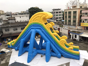 Toboggan gonflable commercial jaune et bleu pour <span class=keywords><strong>piscine</strong></span> d'été, adapté aux adultes - Product Image 2