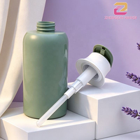 Bouteille en plastique PET rechargeable 300 ml 500 ml avec pompe à lotion, récipient vide pour les soins personnels et liquides ménagers