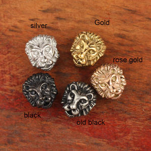 S865 Perline a Forma di Testa di Leone in Acciaio Inox 316 all'Ingrosso per Creazione di Bracciali da Uomo - Product Image 3