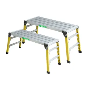 Chất lượng cách nhiệt sợi thủy tinh nền tảng nhôm làm việc băng ghế dự bị bước Phân thang nhôm có thể gập lại thang nền tảng - Product Image 1