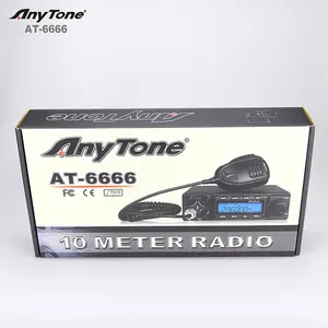 AnyTone Radio de coche AT6666 CB coche walkie talkie 27mhz SSB FM con 60W Radio de dos vías