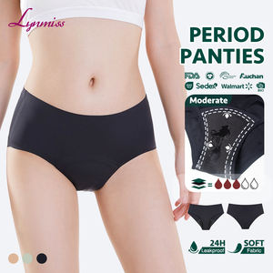 LYNMISS Patent sızdırmaz dikişsiz dönem Menstrual iç çamaşırı külot <span class=keywords><strong>Xxl</strong></span> dönemi külot réutilixxl Culottes Menstruelles dökün - Product Image 2