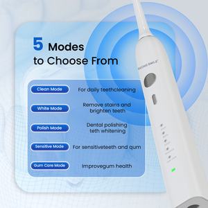 <span class=keywords><strong>Brosse</strong></span> à dents électrique sonique intelligente 360° la plus vendue, <span class=keywords><strong>5</strong></span> modes avec fonction de nettoyage progressif et tête de <span class=keywords><strong>brosse</strong></span> rechargeable - Product Image 2