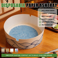 Cendrier rond en papier jetable personnalisé, anti-fuite, sans fumée, écologique, avec gel pour voiture, maison, hôtel, restaurant