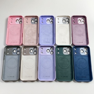 Cover per Telefono in Silicone Liquido di Alta Qualità, Sensazione Pelle, Colore Puro, Sottile, con Cornice Magnetica in <span class=keywords><strong>Vetro</strong></span> per <span class=keywords><strong>iPhone</strong></span> 17 16 Pro Max 17Air - Product Image 5