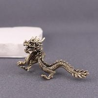 1 pièce Statuette de dragon créative en laiton, Dragon volant, Animal de bureau, Décoration de bureau et de maison, Dragon du Zodiaque Chinois