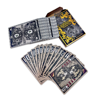 Cartes de poker estampage or gaufrage personnalisé impression de cartes à jouer classiques à noyau noir cartes à jouer magiques personnalisées et boîte