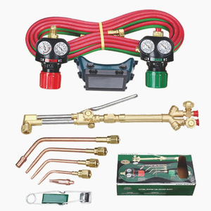 Kit de chalumeau de soudage oxygène-acétylène-propane, ensemble d'outils de découpe avec manomètres et flexibles pour travaux sur métal - Product Image 2