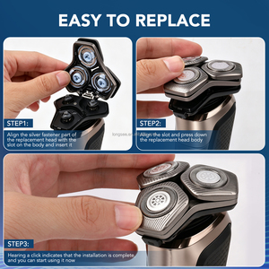 Têtes de rasage pour <span class=keywords><strong>Philips</strong></span> <span class=keywords><strong>Norelco</strong></span> SH71/52, séries 5000 et 7000, auto-affûtantes, remplace RQ12/70 et RQ12/60 - Product Image 3