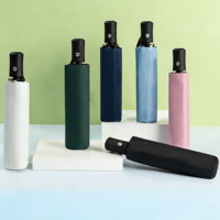 Parapluie pliable automatique anti-UV avec logo, cadeaux d'affaires classiques promotionnels personnalisés BSBH, trois plis, protection contre la pluie et le soleil
