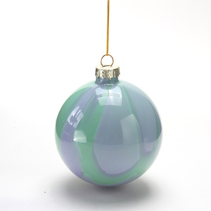 Decorazioni Natalizie in Vetro Lucido Fatte a Mano da 8 cm, Vendita Calda di Fabbrica, 3 Colori, per Feste e Festival - Product Image 3