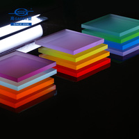 Plaque acrylique coulée dépolie anti-reflet de 3 mm, panneau PMMA translucide coloré pour écran de confidentialité et décoration de cloisons de bureau