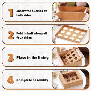 2 4 6 12 Holes Cupcake Box With Pvc Window Foldable White Paper Cup <b>Cake</b> Muffin Packaging Box - Product Image 5