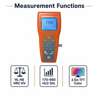 Alat Uji Kekerasan Leeb Presisi Tinggi 3HL Akurasi Tinggi Printer Terintegrasi Bluetooth Data ke Excel 7 Perangkat Pengujian 2.5in TFT