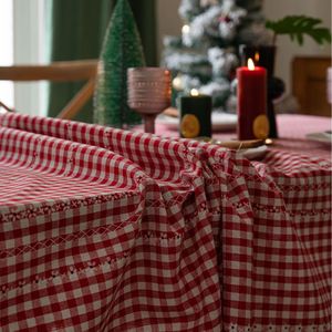 Table à manger rectangulaire 100% coton tissé <span class=keywords><strong>tissu</strong></span> résistant à l'huile teint uni motif géométrique Style moderne fête mariage décor à la maison - Product Image 4