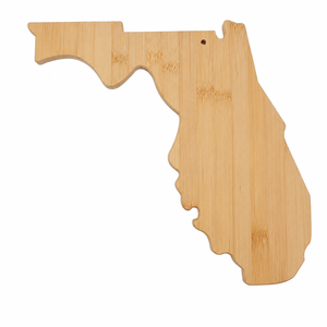 Disponibile negli USA: Tagliere in bambù all'ingrosso con logo dello stato della Florida, per negozi turistici, con incisione laser, ideale per prodotti grezzi. - Product Image 4