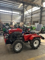 Tractor con Ruedas de 18HP/25HP con Rotocultivador, Equipo de Labranza Agrícola Pequeño para Terrenos Agrícolas