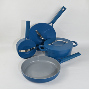 Non Stick Cookware Set Aluminum Cooking <strong>Pots</strong> and Frying Pizza Pans Set Induction Ceramic Cookware Set Cooking in Kitchen - Product Image 2