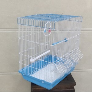 Grande cage à oiseaux en acacia D406 cage pour animaux de compagnie en fer avec plateau en plastique palette et fermeture à bouton pour perroquet <span class=keywords><strong>étourneau</strong></span> muguet oiseaux - Product Image 4