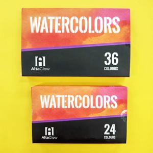 Nouveau produit phare : Peintures aquarelles solides pour artistes, 24 couleurs, demi-pots en boîte plastique, vente en gros d'usine pour enfants - Product Image 6