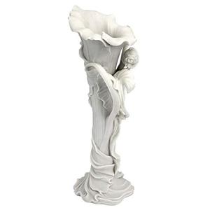 Archaized vaso <span class=keywords><strong>in</strong></span> <span class=keywords><strong>resina</strong></span> Calla Lilly Fanciulla Art Nouveau <span class=keywords><strong>Resina</strong></span> di Marmo Scultoreo Vaso, Bianco - Product Image 3
