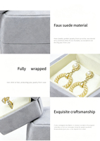 Boîte à bijoux personnalisée, boîte à bijoux rectangulaire, emballage de luxe pour pendentif, collier, bracelet, bague, coffret cadeau pour la Saint-Valentin