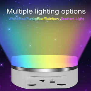 Plataforma Giratoria Eléctrica LED RGB de 16 cm con Base Giratoria de 360 Grados <span class=keywords><strong>para</strong></span> Publicidad y Fotografía, Capacidad de Carga de 5 kg - Product Image 4